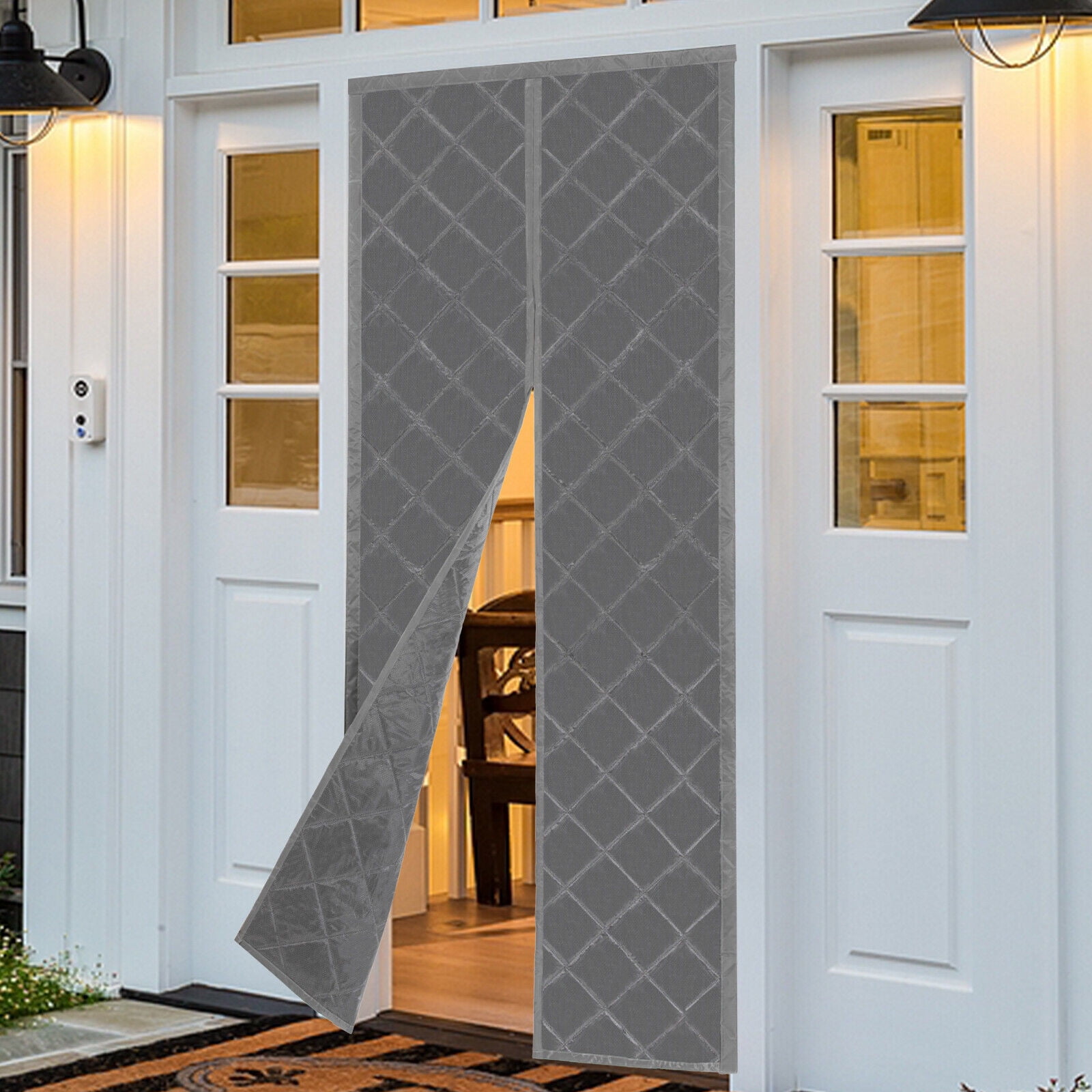 Modern Magnetic Insulated Door Curtain - Thermal, Waterproof - Coffee ...