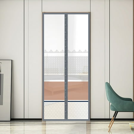 Magnetic Thermal Insulated Door Curtain Screen Door Self-Closing Fits Doors Up to 38"x80" to Keep Warm in Winter Cool in Summer for Air Conditioner Heater Room Kitchen