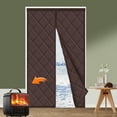 thumbnail image 1 of Magnetic Thermal Insulated Door Curtain, Size 40" x 84", Upgraded Oxford Cloth Filled with Thicken Cotton, Insulation Cover Blanket for Winter/French/Patio/Sliding Glass Doors, Brown, 1 of 10