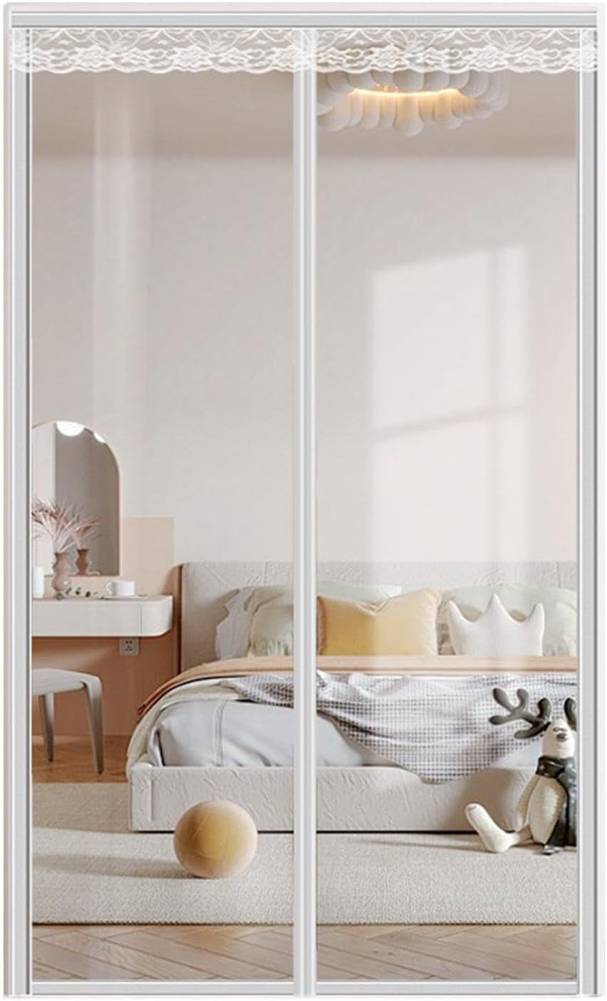 Magnetic Thermal Insulated Door Curtain Transparent Door Cover Self-Closing Keep No-drill Door Curtain for Home Use EVA Magnetic Door Curtain