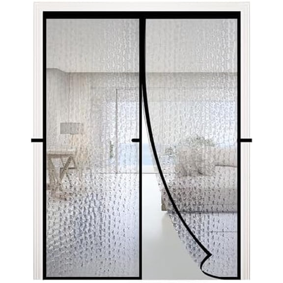 Magnetic Thermal Insulated Door Curtain,Waterproof EVA Door Cover,Fit Doors Size Up to 72"x96",Temperature Protection Insulated Doorway Curtain Partition,Patio Self-Closing Doors Net Screen