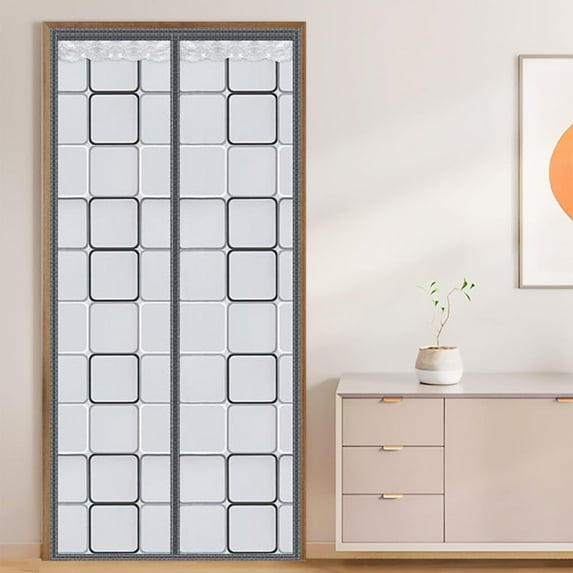 Magnetic Thermal Protection Doors Curtain,Balcony Door, Thermal Curtain Cold Protection Thermal Door Curtain, Windproof, Cold Protection