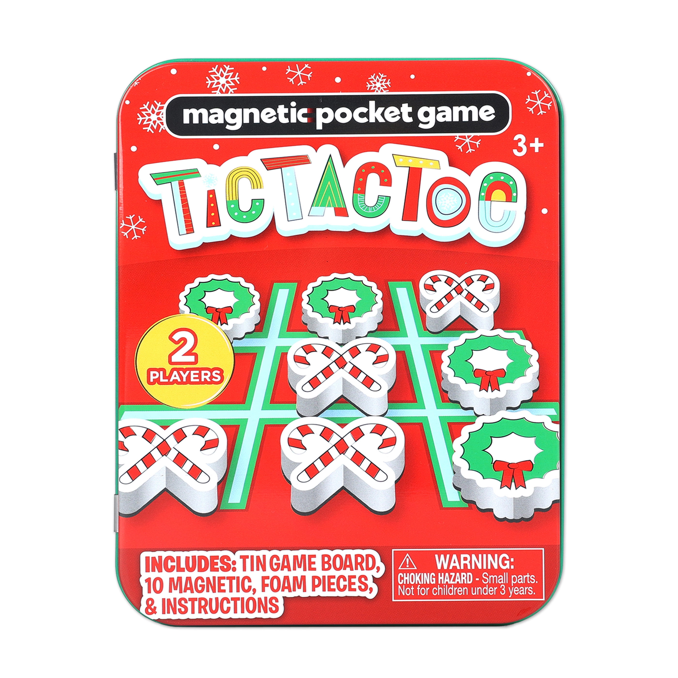 Tic Tac Toe Holiday Tin Game Ages 3+ by WeVeel Classic