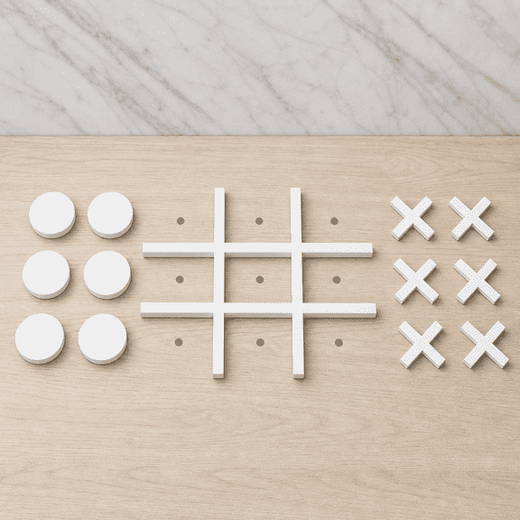 Magnetic Tic Tac Wall-mount Game Room Decor Hallway Playroom Modern Wall Decals For Classroom&offices Gift Family Friends (white)