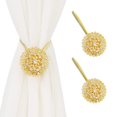 thumbnail image 1 of Magnetic Tiebacks for Curtains, 2 Pack Sparkling Crystal Flower Curtain Tiebacks Curtain Buckle Clips with High-Elastic Spring Wire for Home Office Decoration, 1 of 6