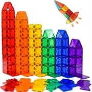 Magnetic Tiles, 100PCS Building Blocks, Magnets Building Set, STEM Construction Stacking Toy Gift for Kids 3+ Boys and Girls Preschool Kindergarden Toy