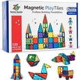 thumbnail image 1 of Magnetic Tiles 125 PCS (XL SET), Magnetic Tiles for Kids, Toy for 3 4 5 6 7 8 Year Old Boys & Girls, Large Building Set..., 1 of 9
