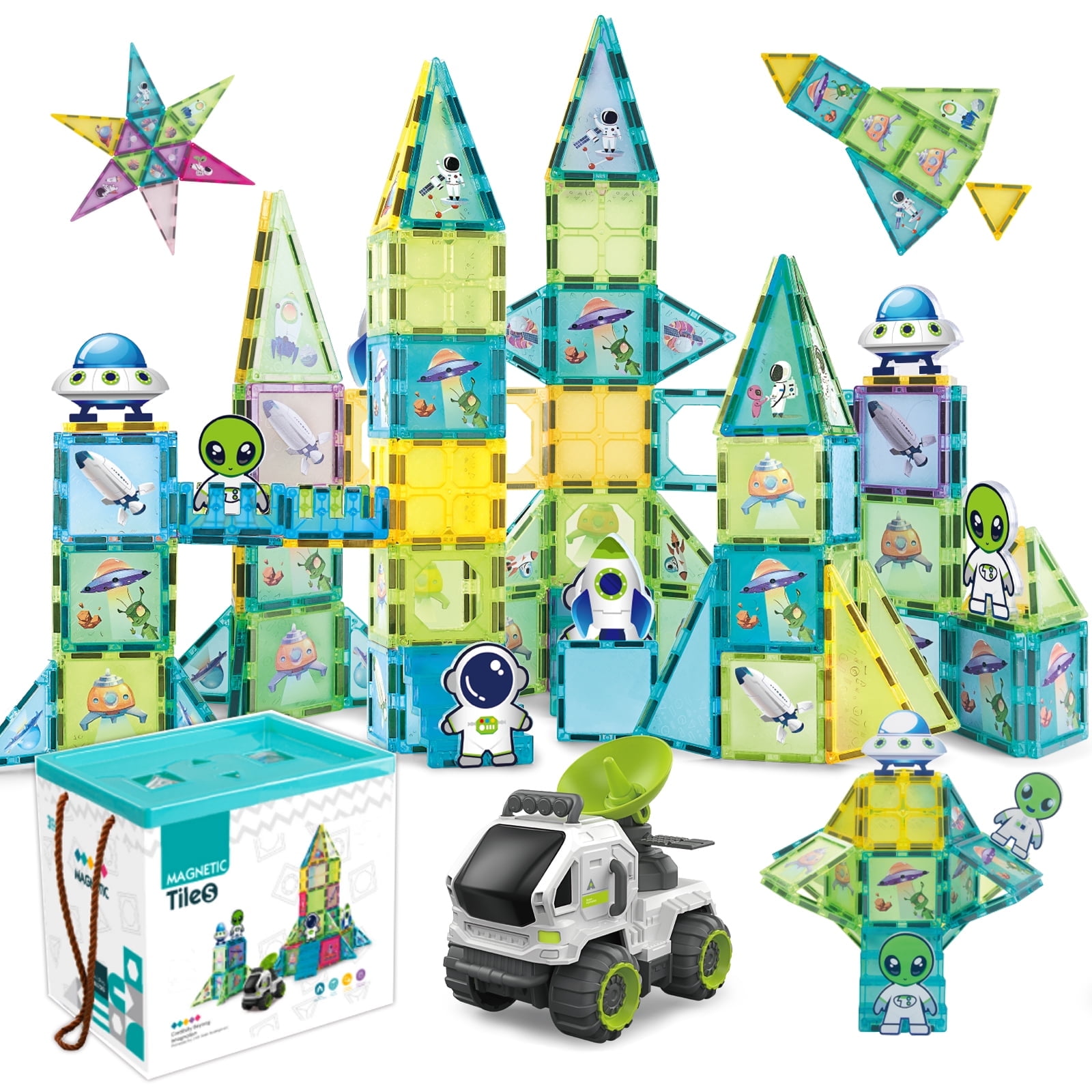 Magnetic Tiles Building Block Set Magnet Tiles Educational Toy Space ...