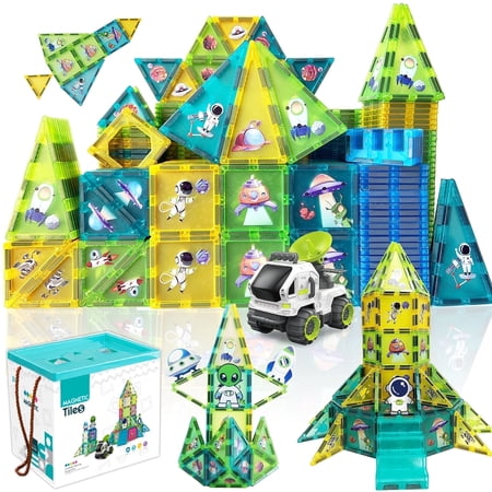 Magnetic Tiles Building Block Toy Educational Set Space Adventure Learning Construction for Kids