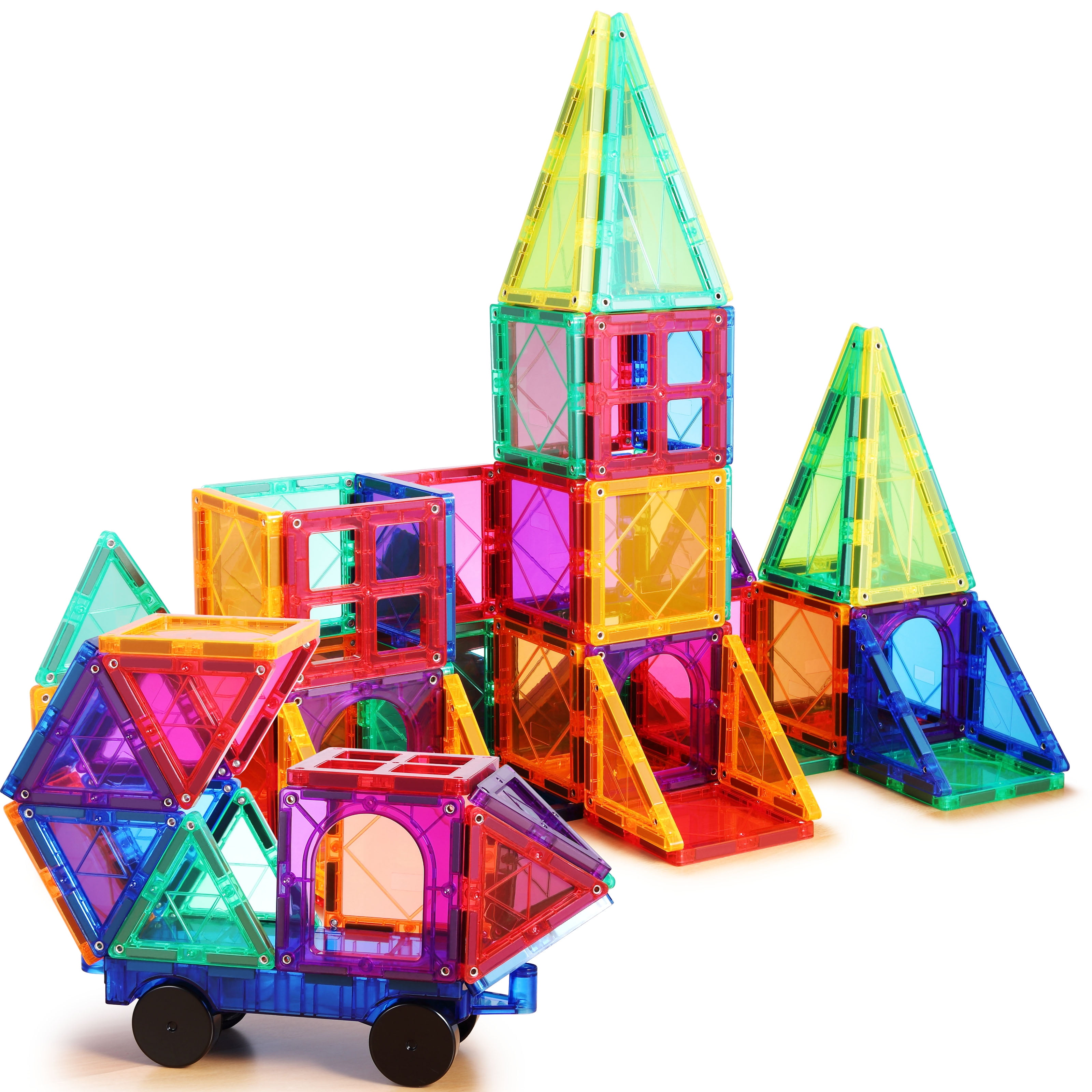Magnetic Tiles For Kids, 3d Magnetic Blocks Stem Magnetic Building Blocks,  Learning Educational Magnet Toys For Boys Girls Construction Kit Magnetic T
