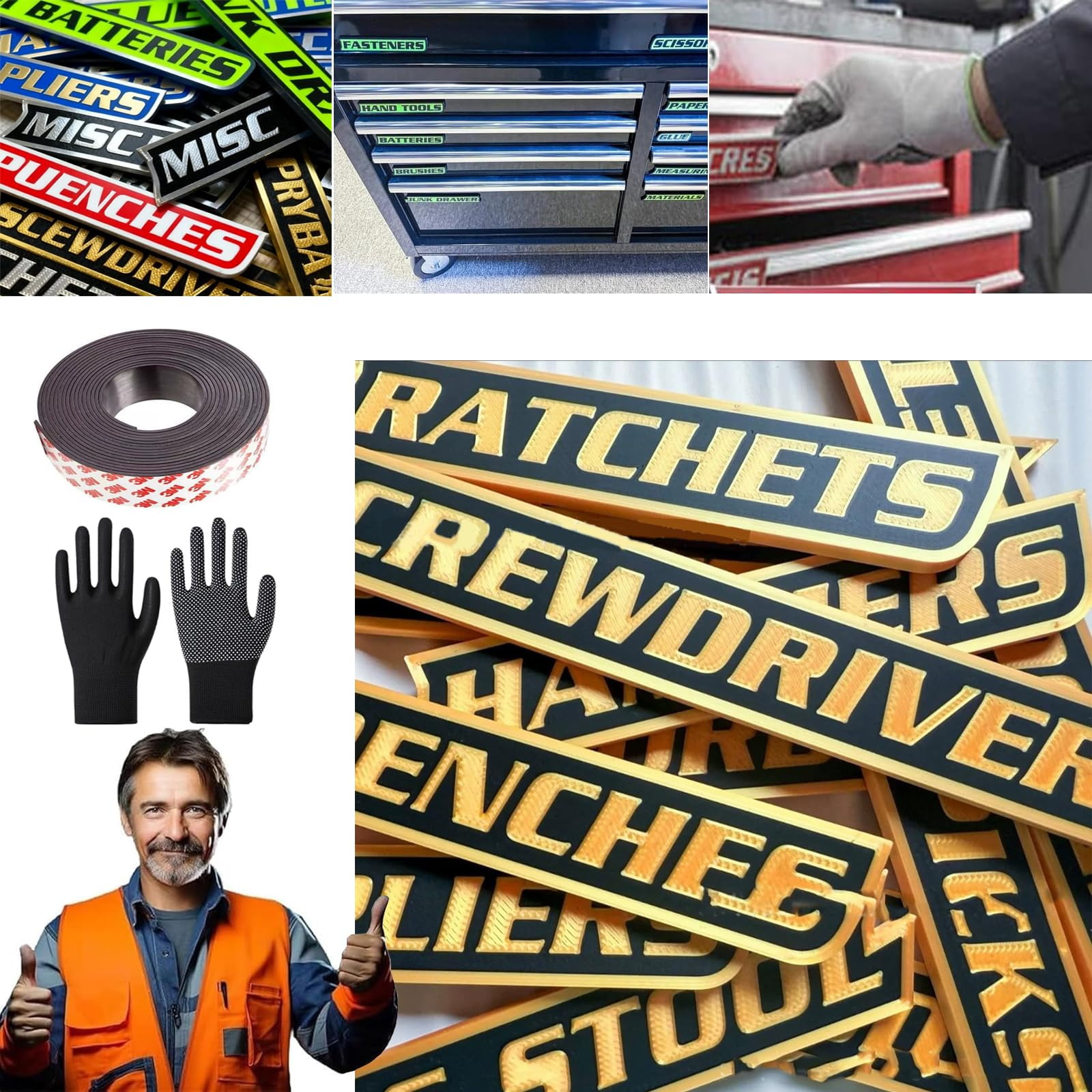 Magnetic Tool Box Labels, 2026 New Upgrade High Magnetic Toolbox Labels ...