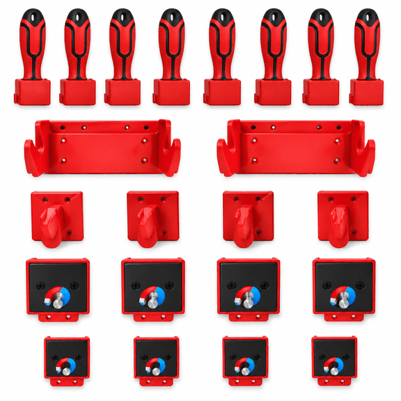 Magnetic Tool Organizer Set, Includes 8 Screwdriver Holders, 2 Large Wrench Organizers, 4 Small Wrench Organizers and 4 Pliers Racks for Toolbox, Garage and Workshop Storage, Tools Not Included