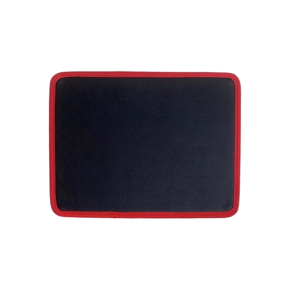 Magnetic Tool Pad, Pratical Magnetic Tool Storage Pad, Magnetic Suction Leather Pad,(Black & Red)