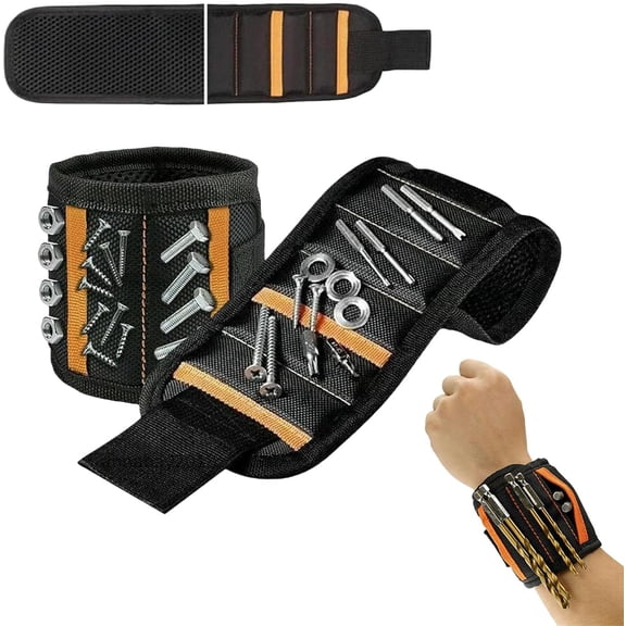 Magnetic Tool Wristband - Adjustable Hands-Free Holder for Screws, Nails & Drill Bits, Heavy Duty for DIY, Construction & Repair Work(XX)