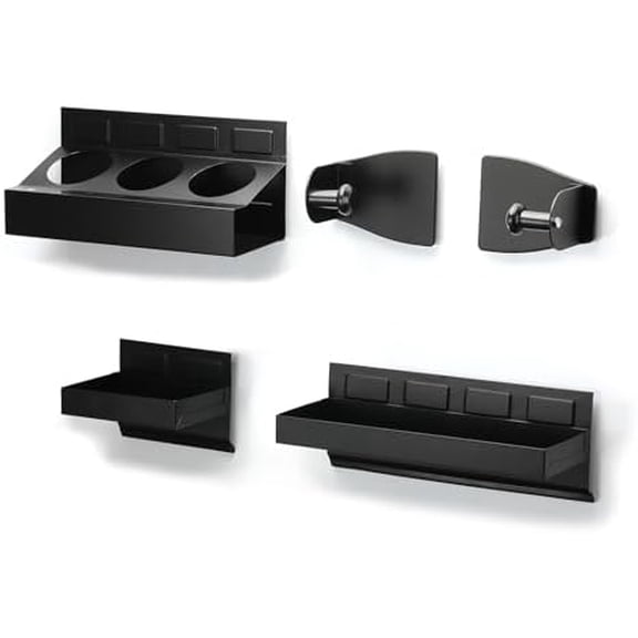 Magnetic Toolbox Shelf, Tray and Holder, 4-Piece Magnetic Toolbox Tray Set Tool Box Cabinet Side Shelf Storage, Workshop
