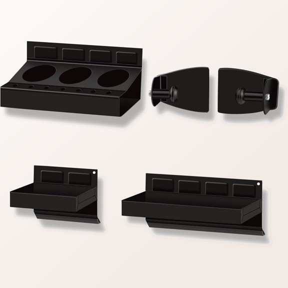 Magnetic Toolbox Shelf, Tray and Holder Set for Cabinet Side Storage Van Workshop, Tool Organization and Storage
