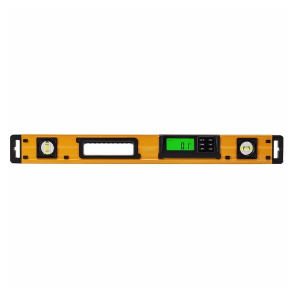 Magnetic Torpedo Level 600mm, Digital LED Display, 0-360 Degree, Aluminum Alloy Leveler for Plumbing, Woodworking, Construction, Professional Angle Finder