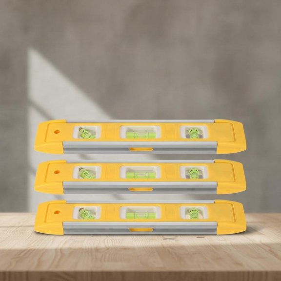Magnetic Torpedo Level with 45, 90, 180 Degree Bubbles, Plastic Shell Shock Resistant, Spirit Level Measuring Tool