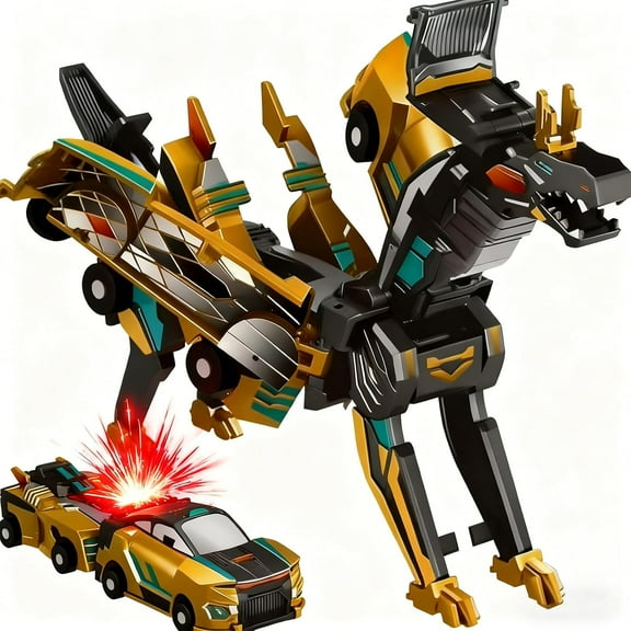 Magnetic Transformer Cars - Collision Transforming Dinosaur Vehicles That Convert to Dinosaurs, Perfect Christmas Birthday Gift