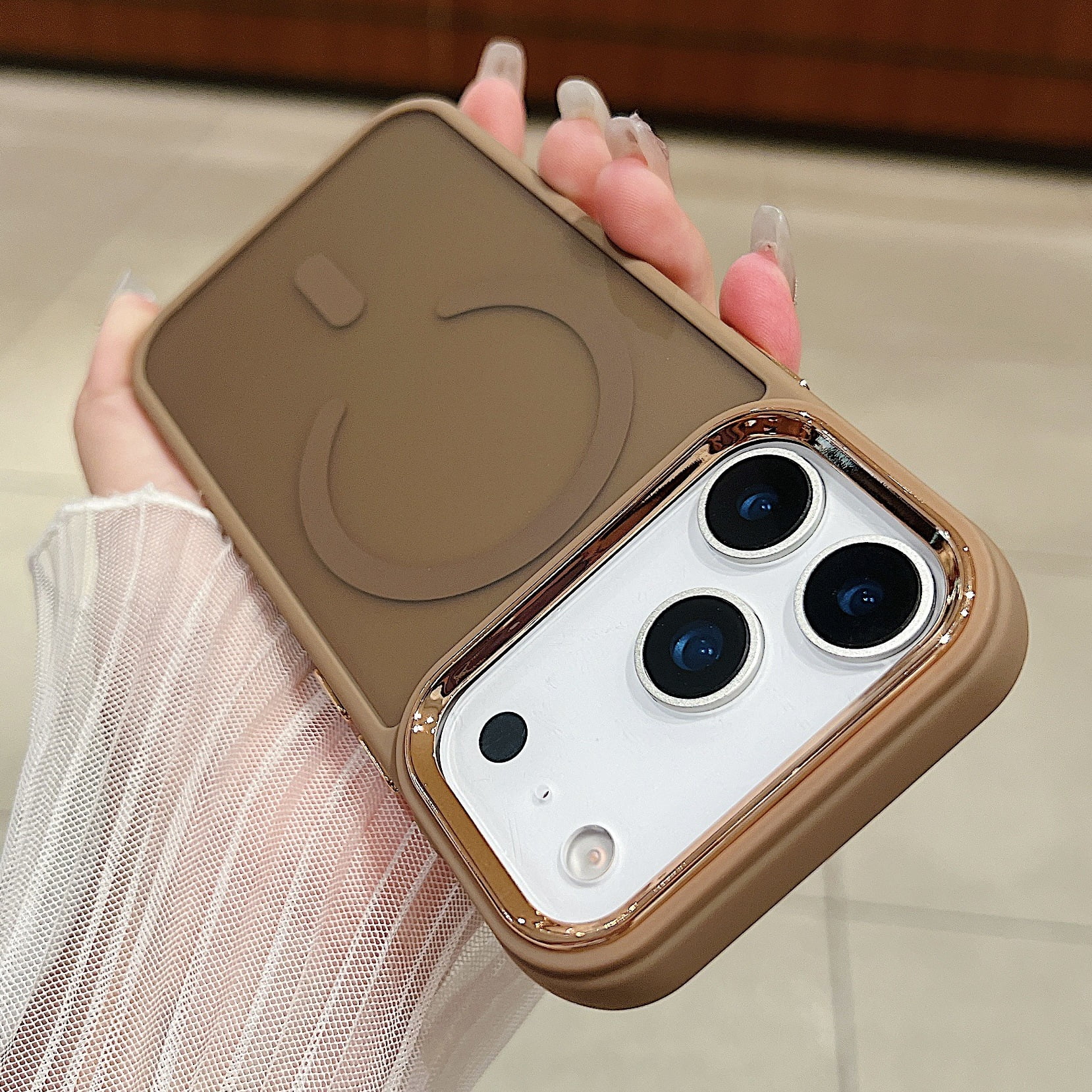 Magnetic Translucent Case for iPhone 17 Pro Max Compatible with MagSafe accessories For iPhone 17 Pro Max cases, compatible with MagSafe accessories.