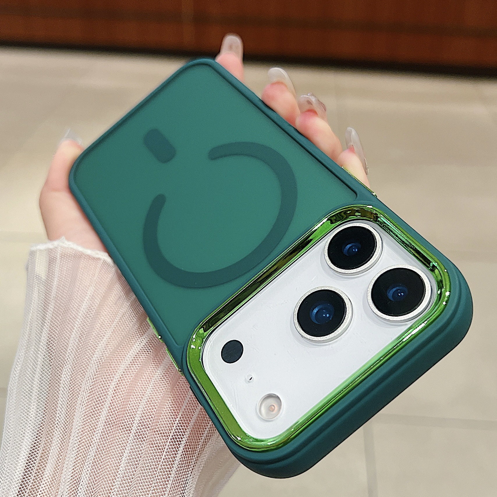 Magnetic Translucent Case for iPhone 17 Pro Max Compatible with MagSafe accessories For iPhone 17 Pro Max cases, compatible with MagSafe accessories.