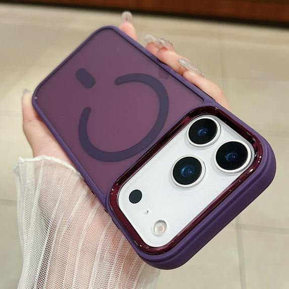 Magnetic Translucent Case for iPhone 17 Pro Max Compatible with MagSafe accessories For iPhone 17 Pro Max cases, compatible with MagSafe accessories.