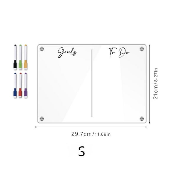 Magnetic Transparent Memo Board For Fridge And Acrylic Refrigerator Magnet