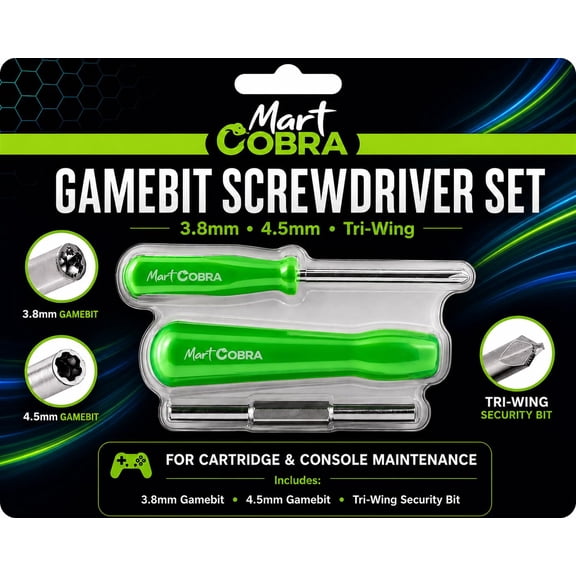 Magnetic Tri-Wing Screwdriver Set 3.8mm 4.5mm Game Cartridge Repair Tool