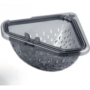 Magnetic Triangle Sink Strainer, Corner Sink Strainer with Twist Open Bottom for Fast Food Scrap Disposal, Kitchen Drain Basket for Cleaning Fruits Vegetables and Sink Waste