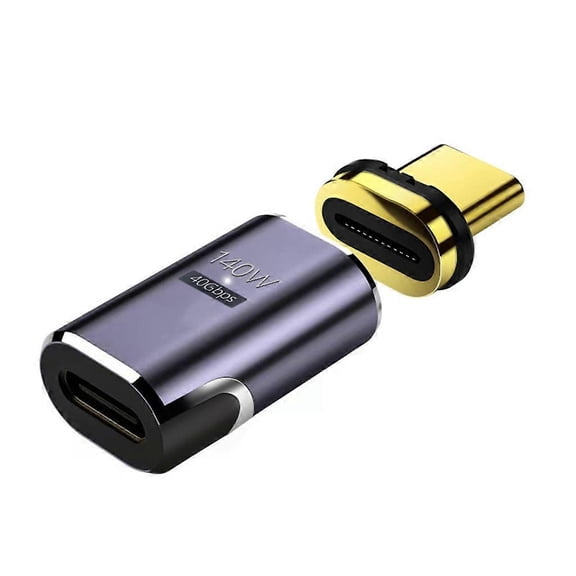 Magnetic USB C Adapter, 40Gbps 24Pins Type-C Connector for 3 USB3.1