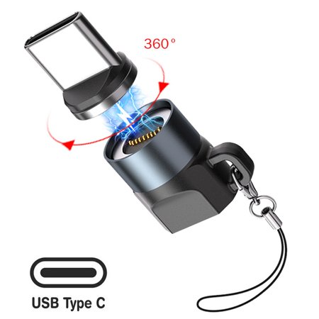 Magnetic USB-C Connector with USB-C Tip, 360° Rotation Adapter, 9PIN 240W Fast Charging & Data Sync for Type-C Phones Tablets Laptops and More Devices price history and forecast - GTSOHN