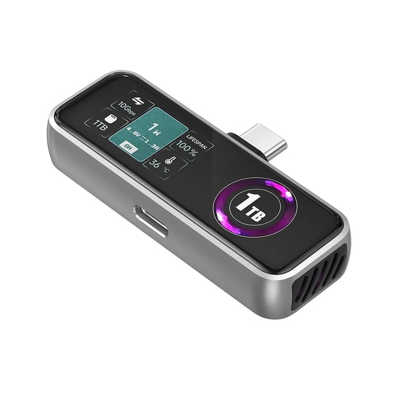 Magnetic USB-C External SSD 10Gbps High-Speed Storage, PD3.0 27W Charging, and 4K ProRes Video Support for iPhone 16/15 Pro Max ZIKE Z791C