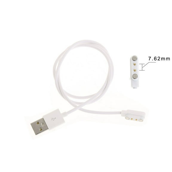 Magnetic USB Charging 2 Pins Distances 7.62mm Power Supply Cable For Smart Watch