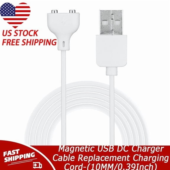 Magnetic USB DC Charger Cable Replacement Charging Cord-(10MM/0.39Inch)