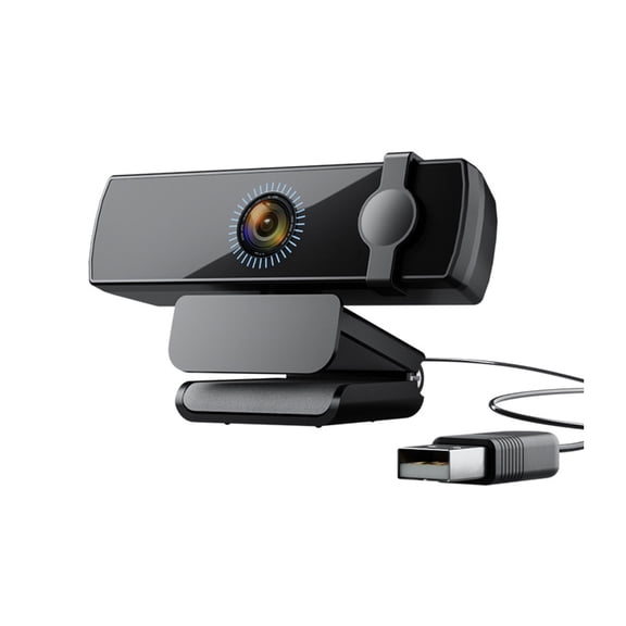Magnetic USB Webcam 1080P Auto Focuses Facials Recognition 120 Wide Angle Two Noise Canceling Mics Plugs & Play