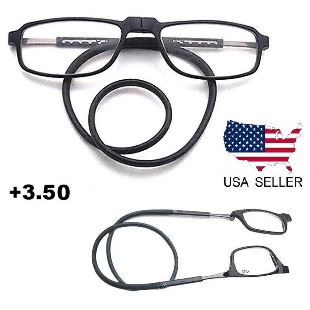 Rectangular Face Male Magnetic Unisex Rectangular Reading Glasses for Men or Women, Computer ...