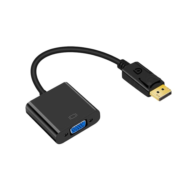 VGA Adapter Durable 5mm Audio | Durable 4K@60Hz & HDR | Firm 18Gbps Bandwidth | Gold-Plated | strong -interference ability good transmission Black