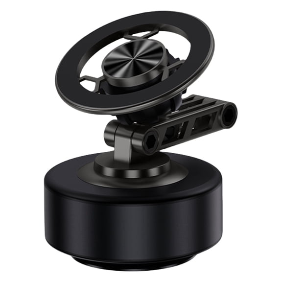 Magnetic Vacuum Car Mount Phone Holder Vacuum Suction Cup Car Phone Stand Folding Mobile Phone Stand Black