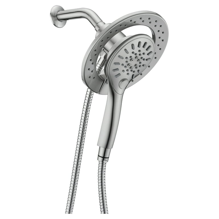 48-spray 7 in. Dual Shower Head and Handheld Shower Head with Body spray in Brushed Nickel 48-spray 7 in. Dual Shower Head and Handheld Shower Head with Body spray in Brushed Nickel