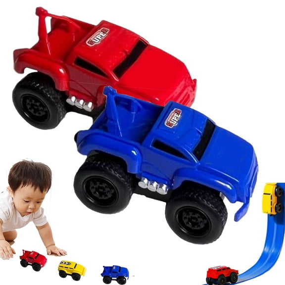 Magnetic Wall Climbing Toy Car, Anowadays Wall Climbing Car, Anti-Gravity Climber Toy for Kids, Inertial Magnetic Levitation, Puzzle Decompression Toys for Boys (Red + Blue)