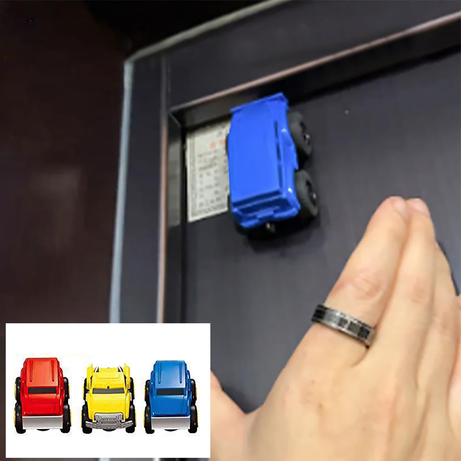 Pull-Back Wall Climbing Toy Car - Inertial Anti-Gravity Car For Kids, Yellow (Magical Climbing Vehicle) - View #5