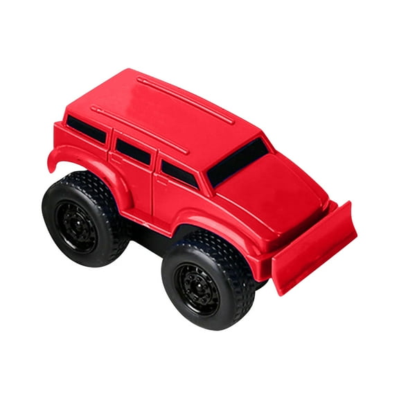 Magnetic Wall Climbing Toy Car - Jeep Style In Red, Sticks To Walls With Magnetic Force - For Kids Boys Girls Indoor Outdoor Play