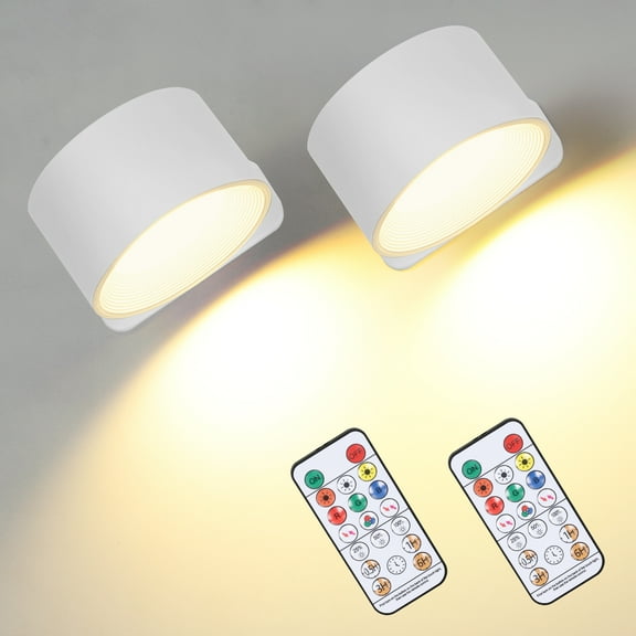 Magnetic Wall Sconce, Warm/Natural/Cool Light Wall Sconce, Indoor Rechargeable Wall Sconce, Bedroom Hallway Staircase, White