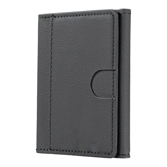 Magnetic Wallet, Card Slots Holder, Flip PU Leather, Slim Minimalist Phone, Compatible with MagSafe Phones and Cases Black