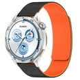 thumbnail image 1 of Magnetic Watch Band for Samsung Galaxy Watch 5 44mm Bands for Women Men, Sports Silicone Magnetic Strap Replacement Texture Loop for Samsung Galaxy Watch 5 44mm, Blackorange, 1 of 9