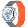 thumbnail image 1 of Magnetic Watch Band for Samsung Galaxy Watch 5 44mm Bands for Women Men, Sports Silicone Magnetic Strap Replacement Texture Loop for Samsung Galaxy Watch 5 44mm, Grayorange, 1 of 9