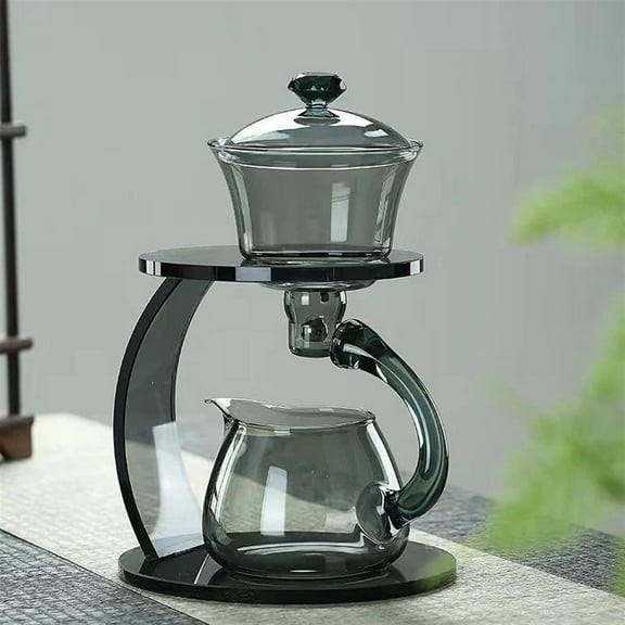 Magnetic Water Diversion Rotating Cover Bowl Automatic Tea Maker Tea Set Lazy Kungfu Teapot Drinking Heat-Resistant Glass Tea Set