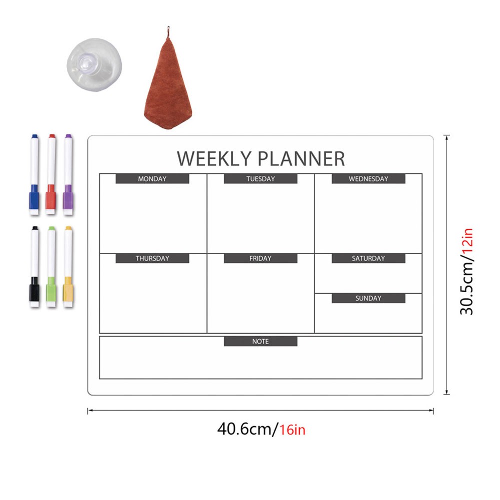 Magnetic Weekly Calendar Board With Flexible Roll Up Design And Writing ...