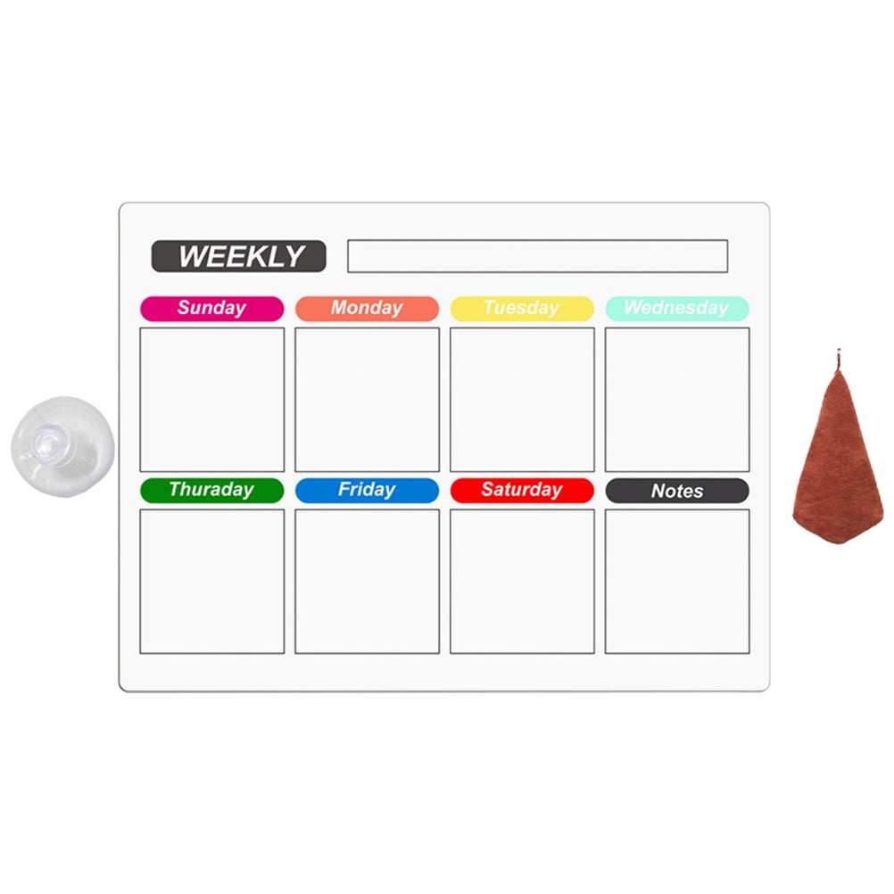 Weekly Planner Erasable Message Board Writing Clear Fridge