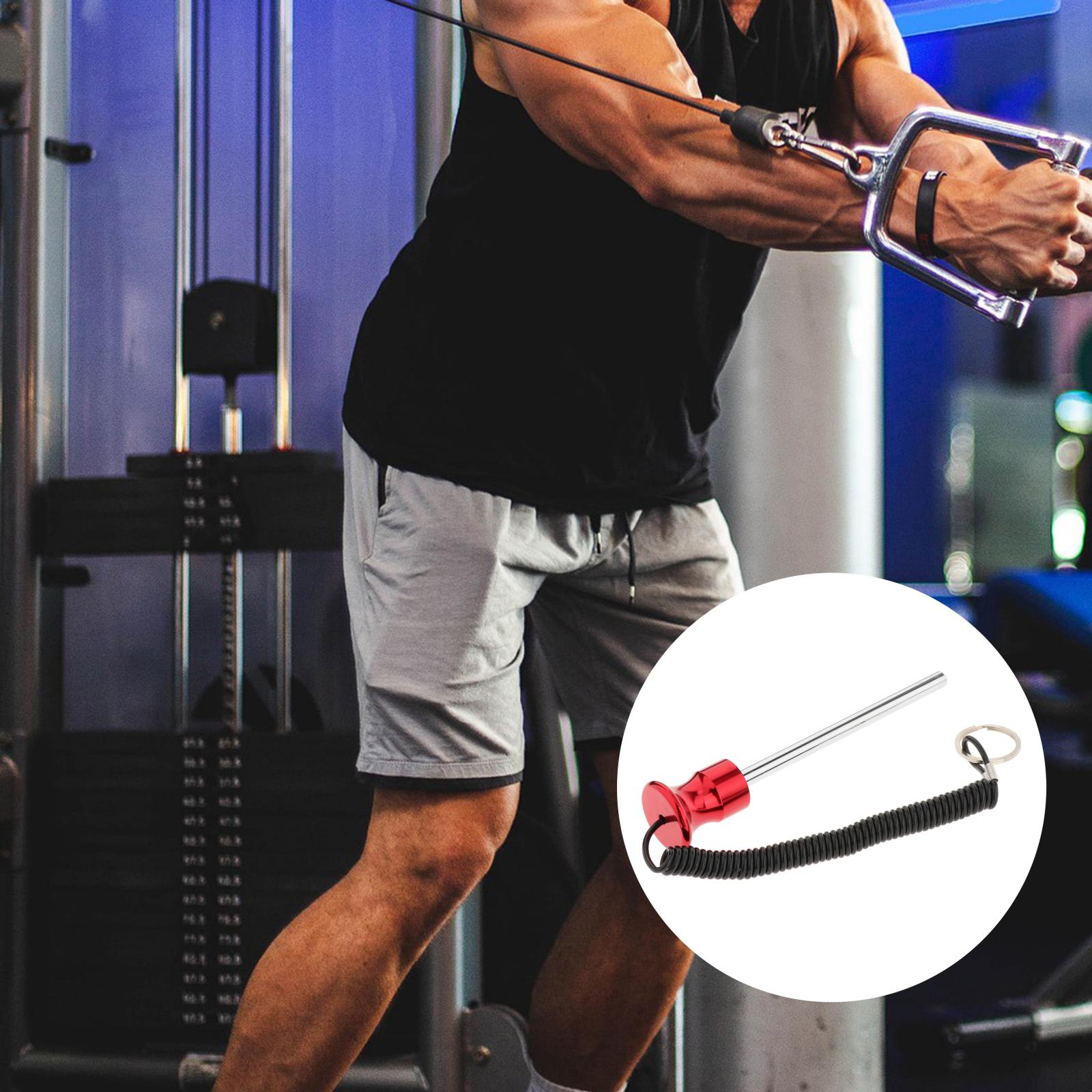 Weight Stack Pin with Pull Rope Selector Key Strength Training